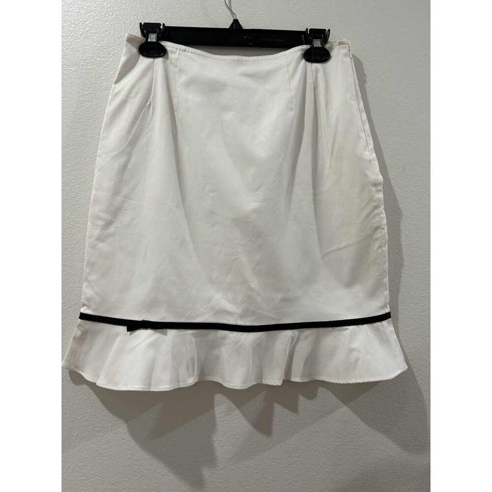 Telluride Clothing Co Womens Size 6 White Skirt Side Zipper Short Lining